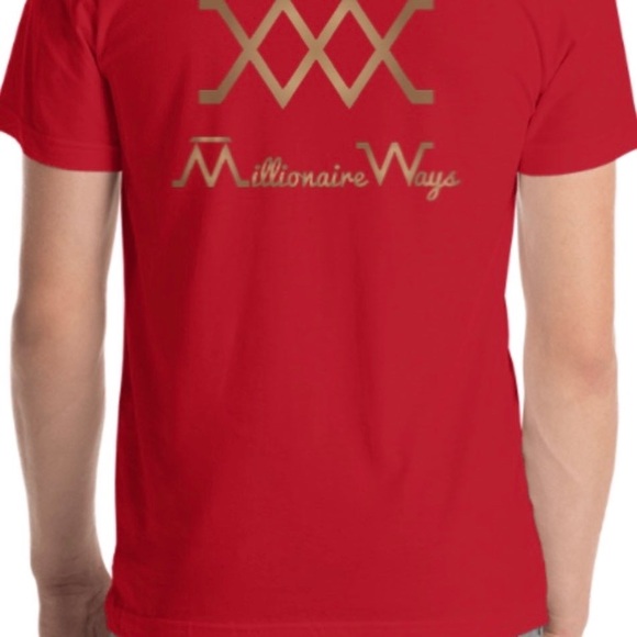 Millionaire Ways Red/Gold Casual Wear - Picture 2 of 2